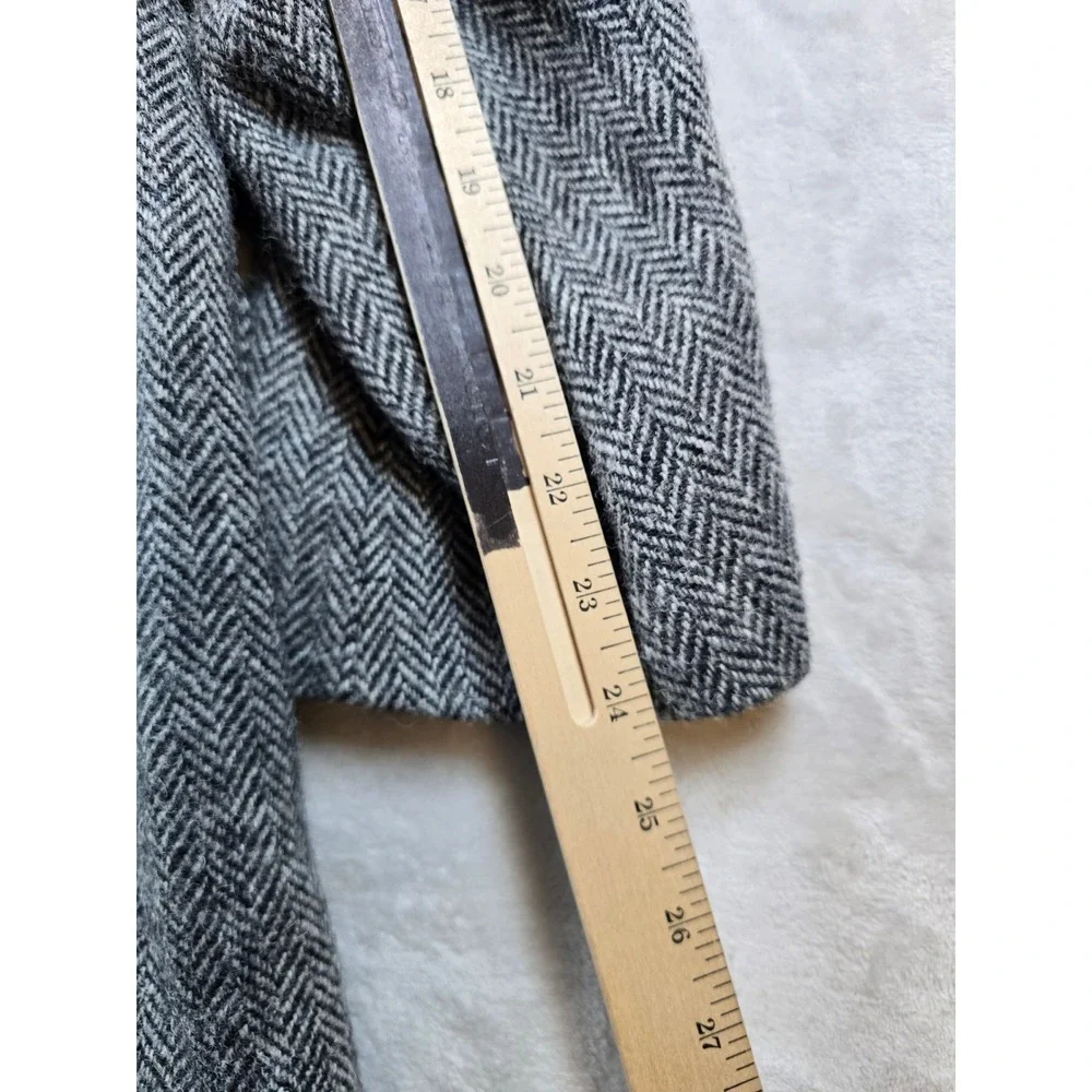 Brooks Brothers Harris Tweed Blazer Mens 44R Grey Wool Herringbone Fitzgerald